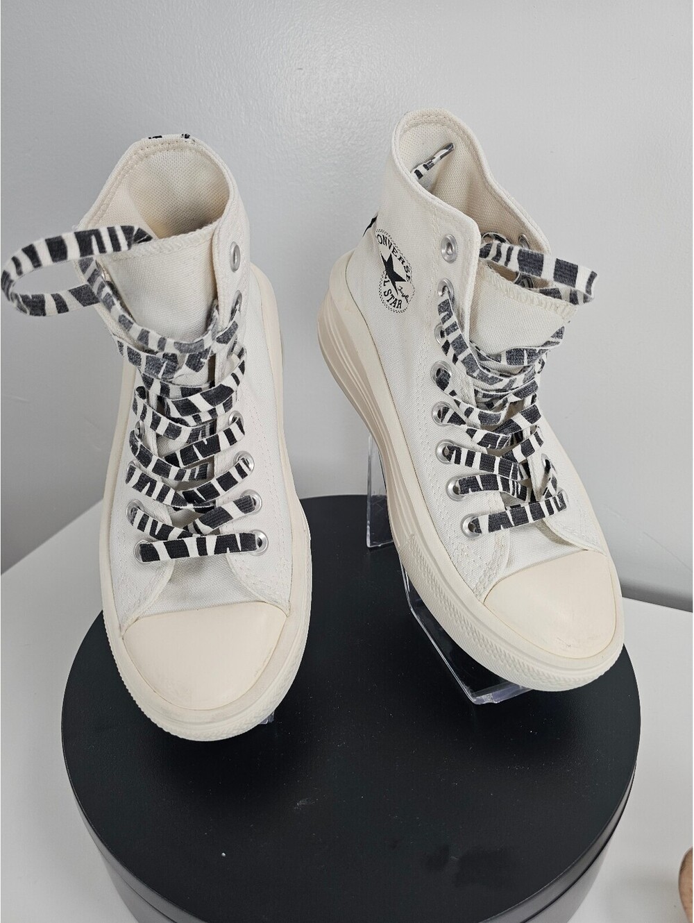 Converse Move Platform High Top Sneakers with Zebra Print